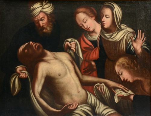 Tableaux et dessins Tableaux XVIe siècle - La lamentation sur le Christ - Atelier Francesco Rizzo de Santacroce (1485-1545)